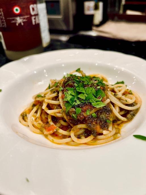 アオサノリのアラビアータ