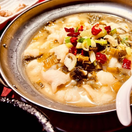 白身魚（鱈）の生山椒オイル沸騰旨煮