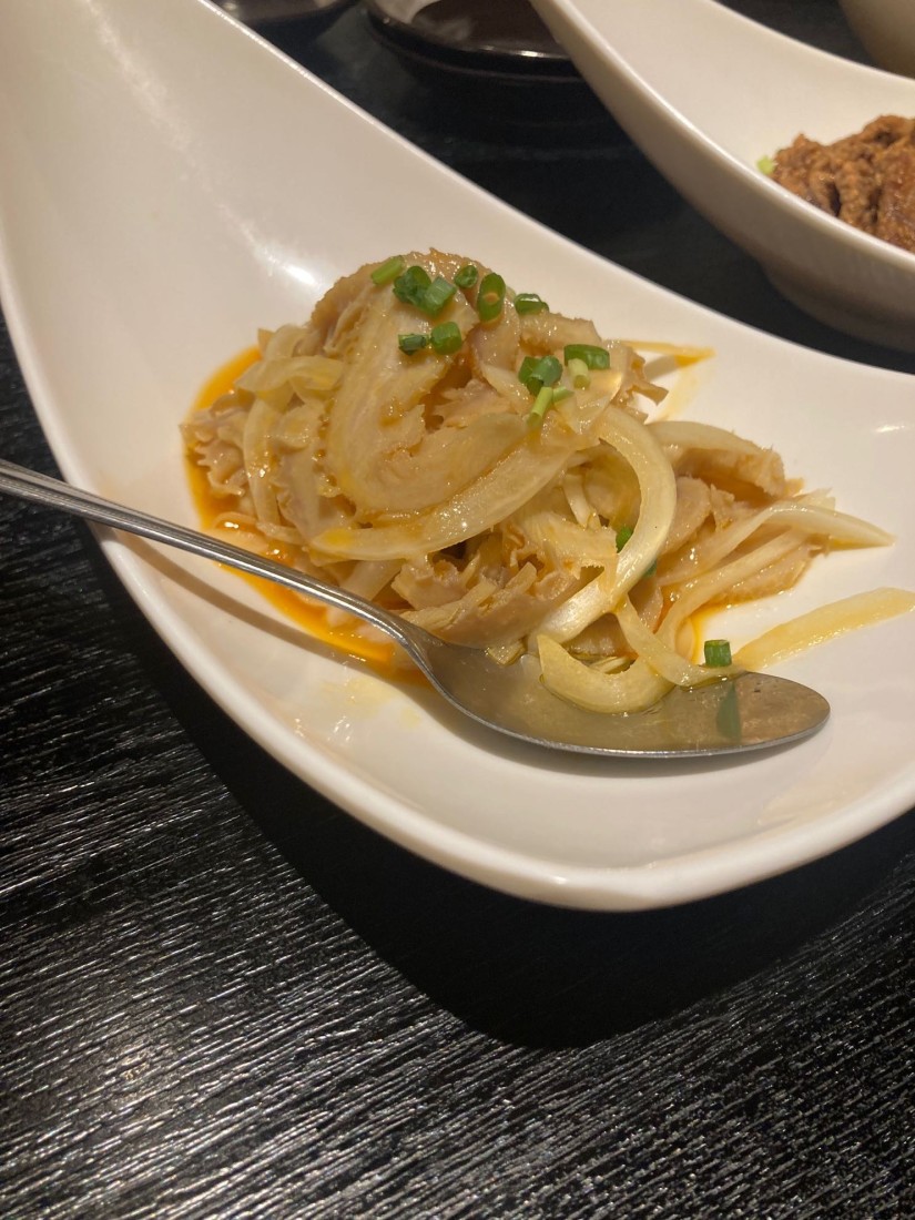 ハチノスのピリ辛和え