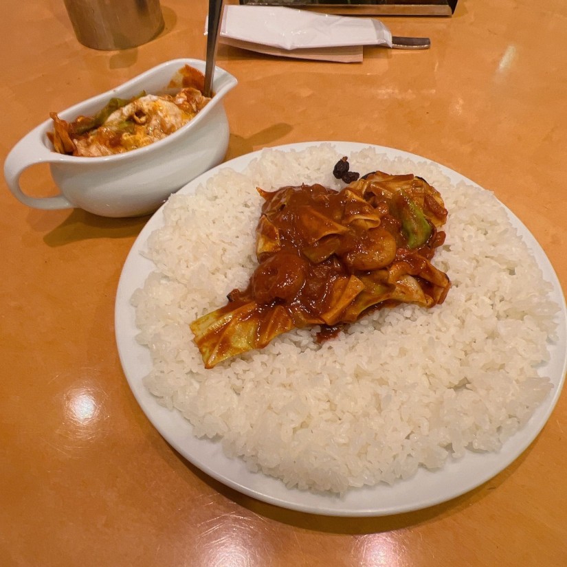 エビエッグ野菜カレー 100辛