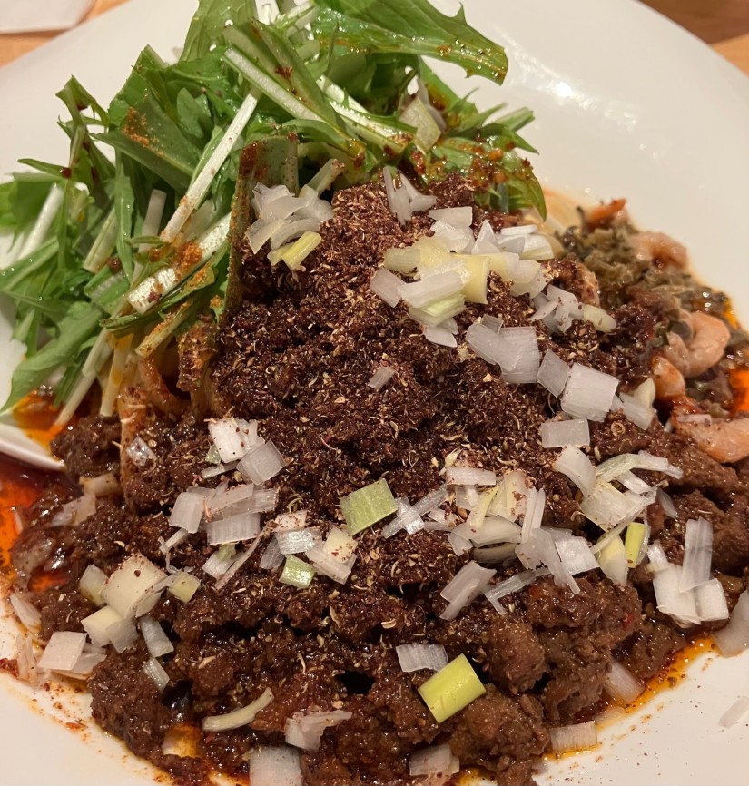 汁なし担担麺 白胡麻担担麺 トッピング激辛