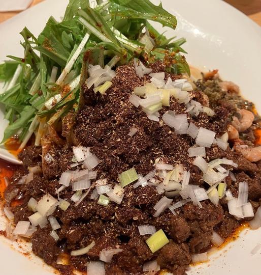 汁なし担担麺 白胡麻担担麺 トッピング激辛