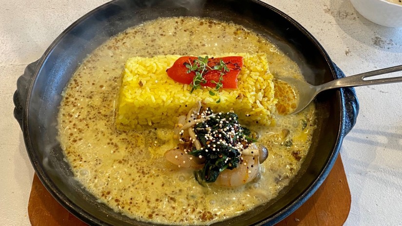 雑穀フライドガーリックシュリンプカレー ２辛