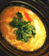 明太餡かけ玉子とじのおうどん