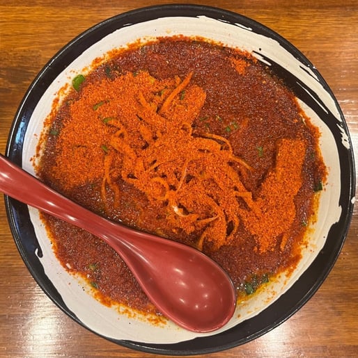 極辛味噌ラーメン 辛味噌大追加