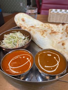 ランチセットB  バターチキンカレー/ラムカレー 激辛