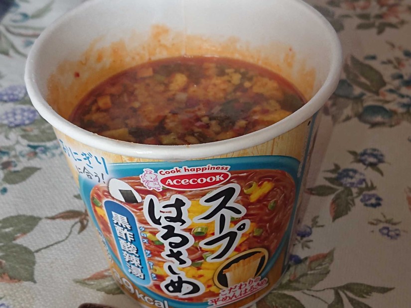 スープはるさめ 黒酢酸辣湯