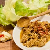 おつまみキーマ レタスに巻いて
