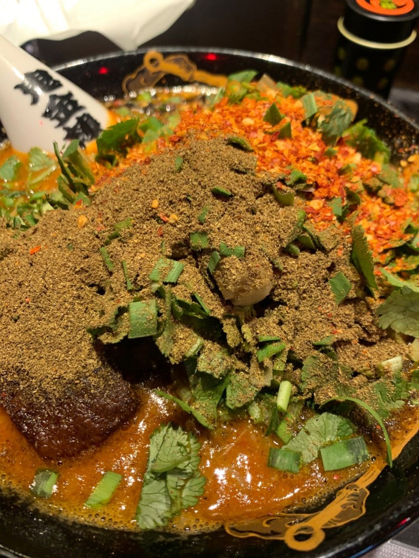 パクチーカラシビ味噌らー麺 辛さ　鬼増し   シビ  鬼増し