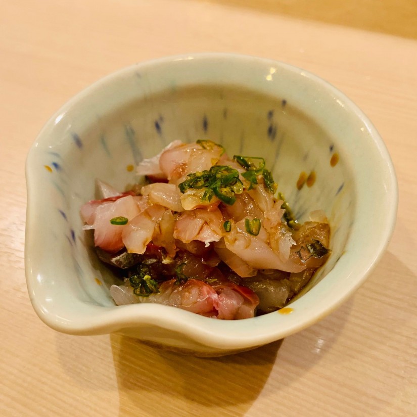 鯵の青唐辛子和え