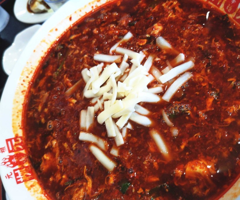 元祖辛麺 チーズトッピング 20辛