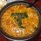 海老ワンタン麺 花椒多め 花椒の刺激強烈と書いてあります