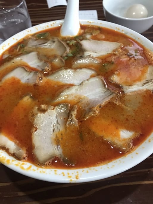 辛ラーメン煮卵チャーシュー
