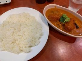 トマトとナスのチキンカリー 激辛