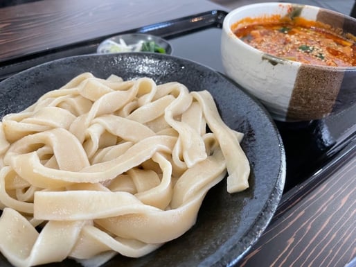 肉辛汁つけうどん 3辛