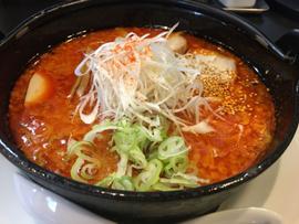 般若辛狂麺 裏 (下から、普通・3辛・5辛・10辛・裏・裏の裏)