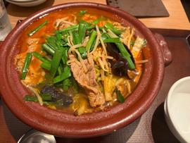 水煮牛肉麺 唐辛子4つ