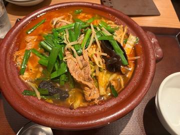 水煮牛肉麺 唐辛子4つ