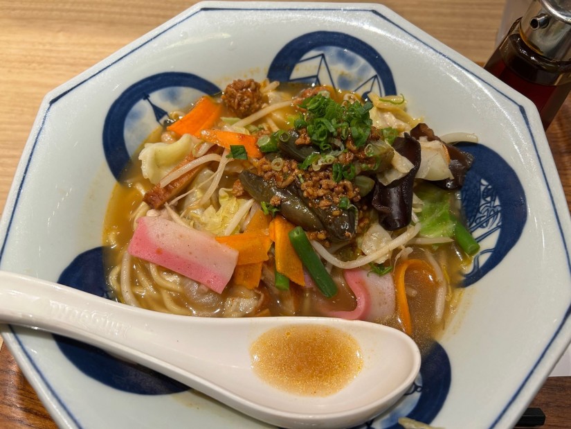 麻辣なすの麻辣湯ちゃんぽん 1辛