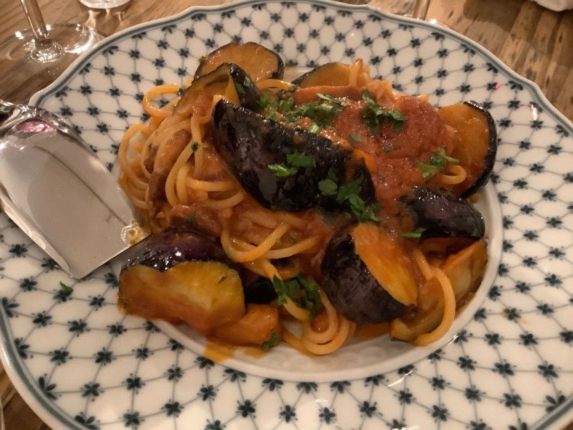 ナスとトマトのパスタ 激辛