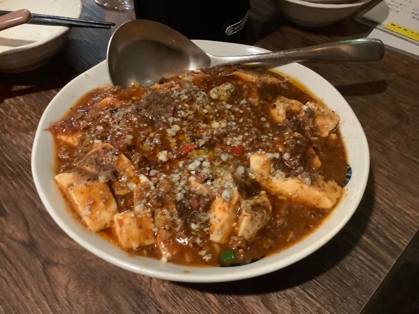 ラム肉とゴルゴンゾーラの麻婆豆腐