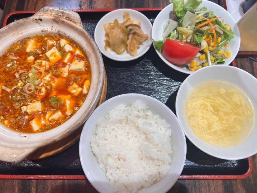 塩麻婆豆腐(サラダとスープ別)
