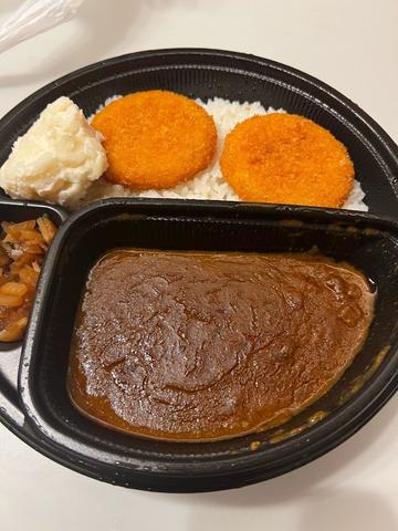ポークカレー クリームコロッケ 単品ポテト  15辛