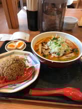 シビカラ味噌麺 黒半チャン定食 辛さ4シビレ2