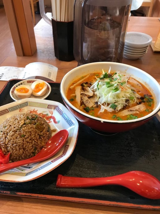 シビカラ味噌麺 黒半チャン定食 辛さ4シビレ2
