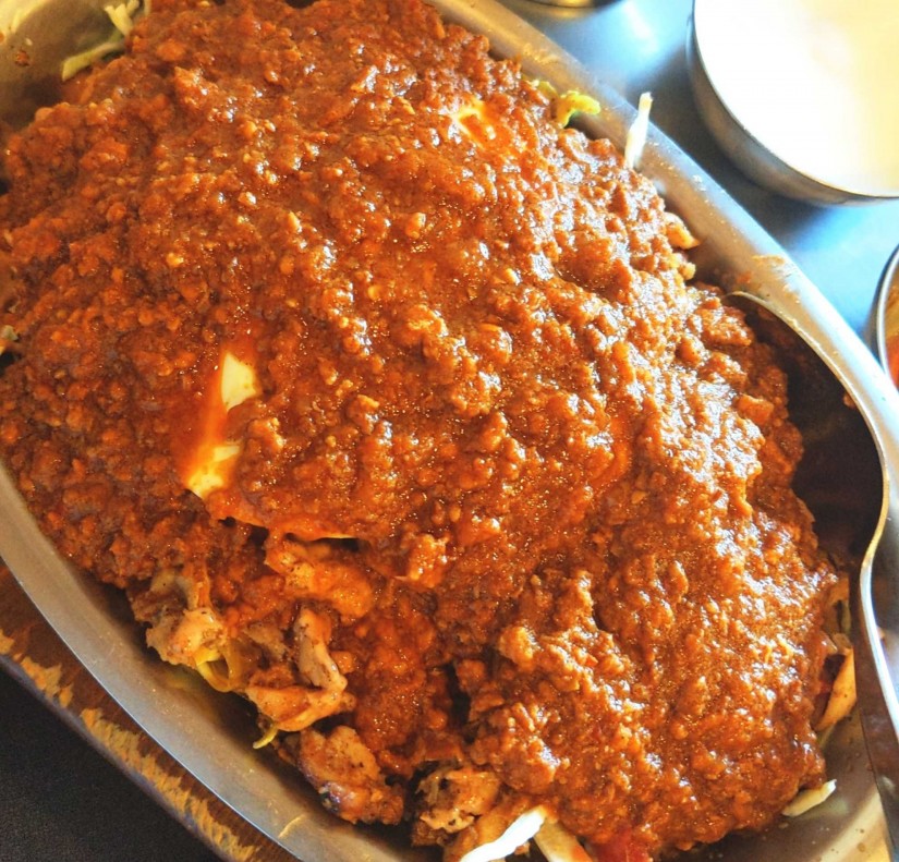 チキンケバブキーマカレー 辛口+ブートジョロキアソース