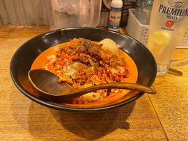 海老辛汁なし坦々麺