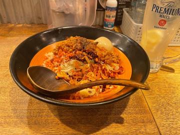 海老辛汁なし坦々麺