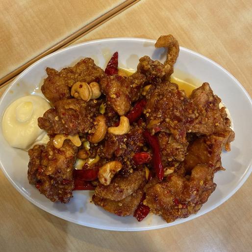 鶏唐の地獄痛め Maxで4辛くらい😂