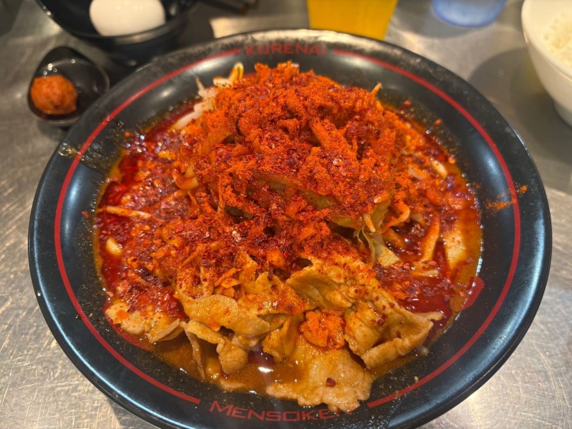 鬼紅ラーメン＋辛さ増し１枚＋辛味噌1枚 鬼紅ラーメン