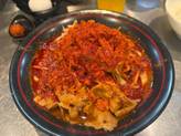 鬼紅ラーメン＋辛さ増し１枚＋辛味噌1枚 鬼紅ラーメン