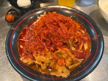 鬼紅ラーメン＋辛さ増し１枚＋辛味噌1枚 鬼紅ラーメン