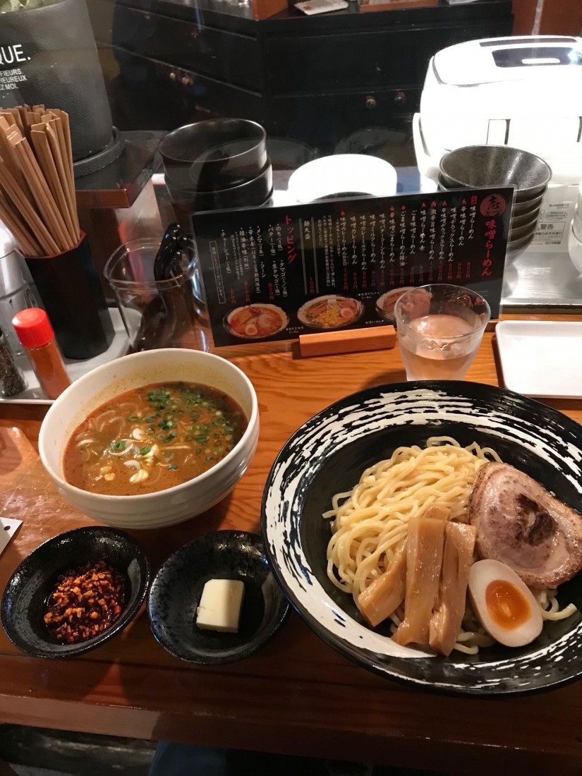 味噌カレーつけめんRED＋辣油辛味