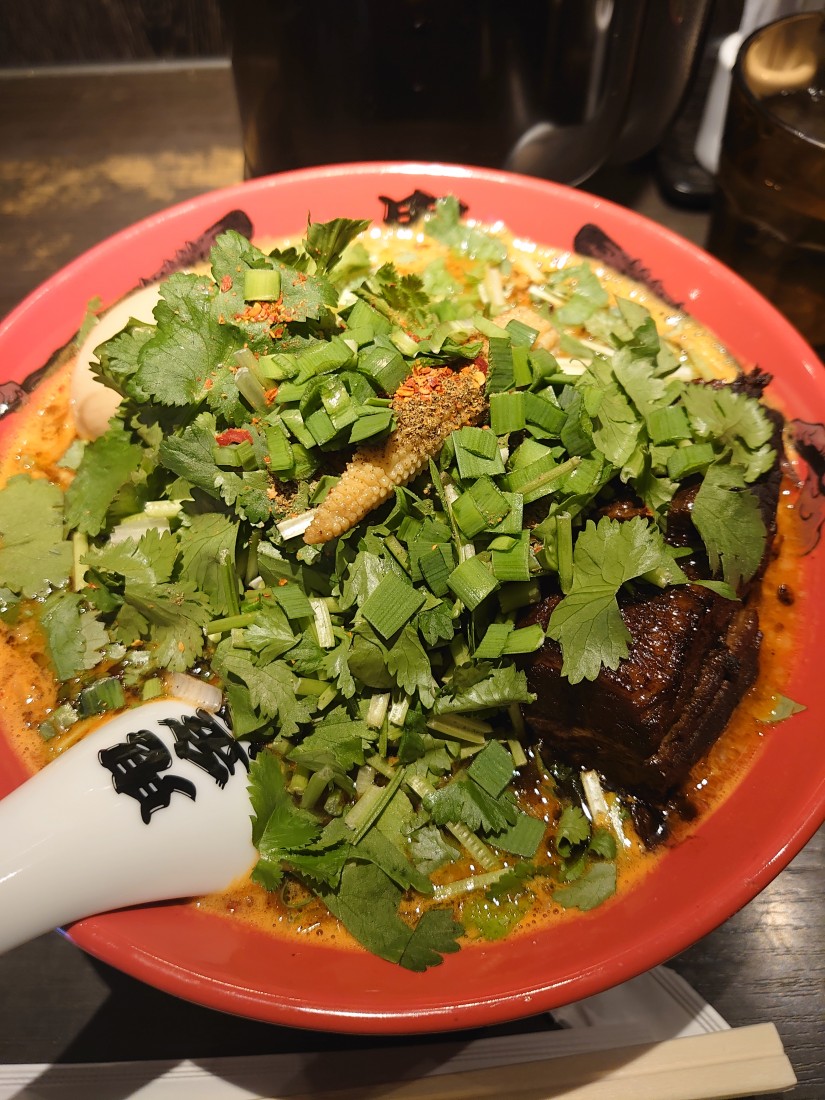 カラシビ味噌ラーメン 辛増シビ増 +パクチー 辛増 シビ増