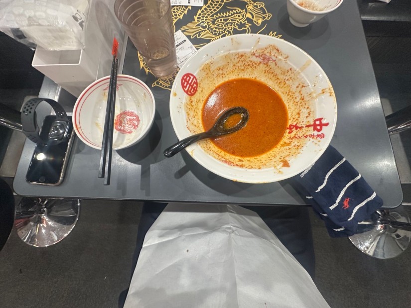 五目味噌タンメン 麺、野菜大盛り、辛さ3倍