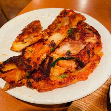 豚肉とキムチのチヂミ