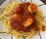 チキンの唐辛子トマトソースパスタ