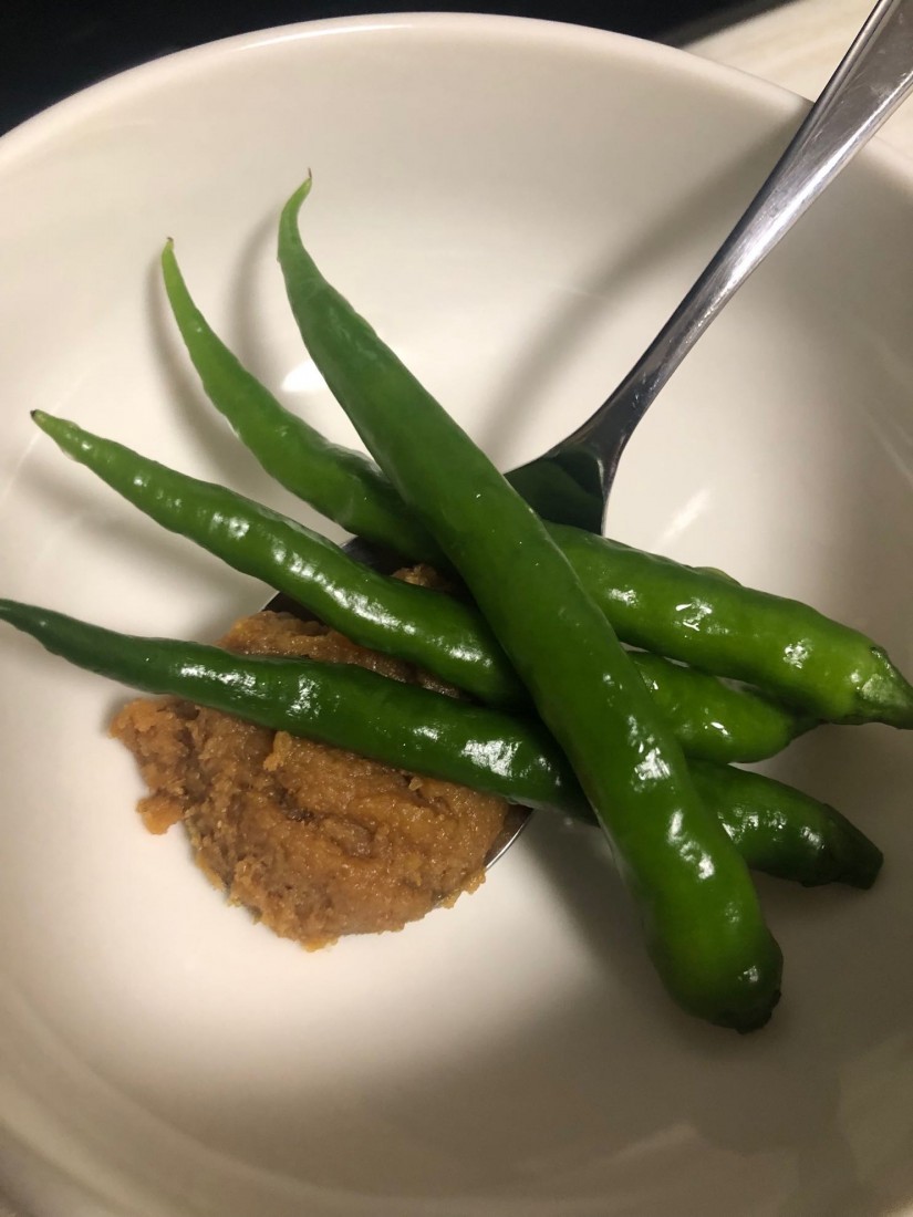 青唐辛子と味噌