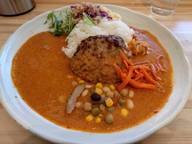 ひなもりポークのハンバーグカレー 辛口