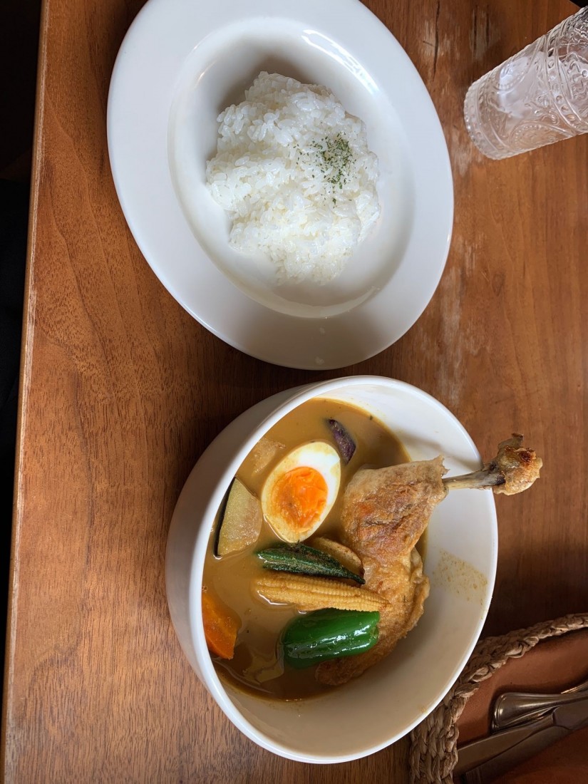 チキンベジタブルカリー 水平チョップ