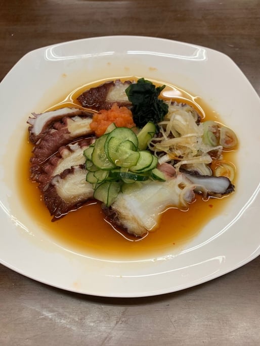 タコのピリ辛ポン酢