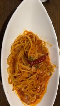 こくうまチーズのアマトリチャーナ 唐辛子マーク１つ