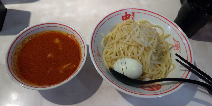 冷やし味噌ラーメン ゆで卵トッピング 10辛