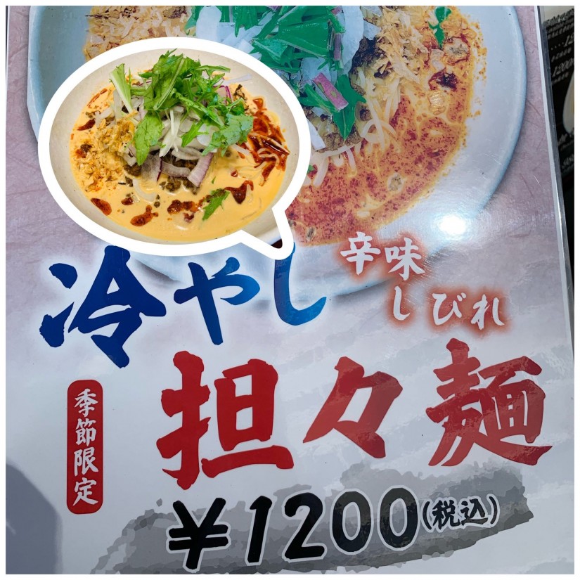 季節限定 　冷やし坦々麺 普通（2辛）