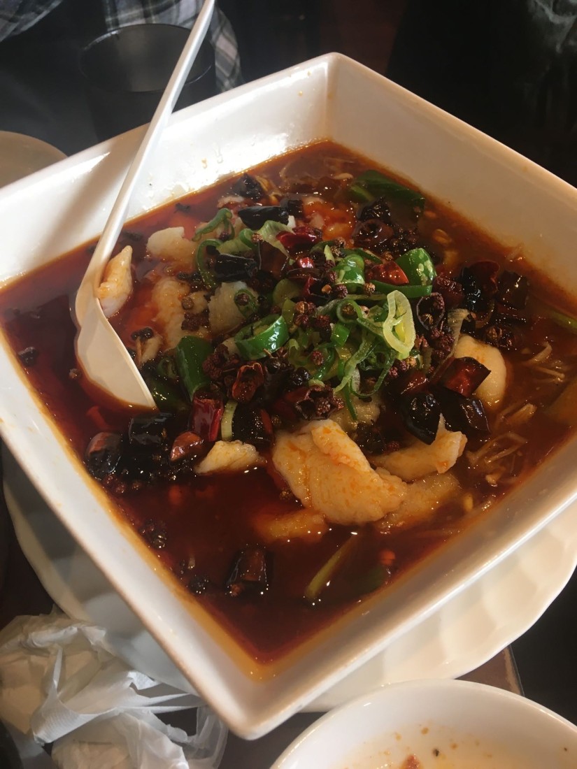 白身魚(鱈)の激辛沸騰煮込み 唐辛子2本