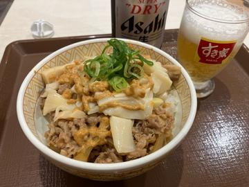 胡麻ダレたけのこ牛丼